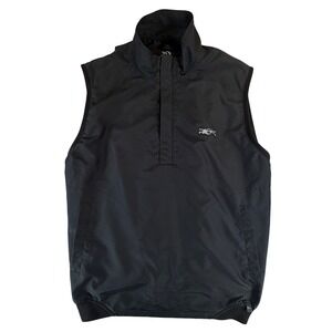 Zero Restriction Golf Vest Mens Large L Black 1/4 Zip Windbreaker Lightweight